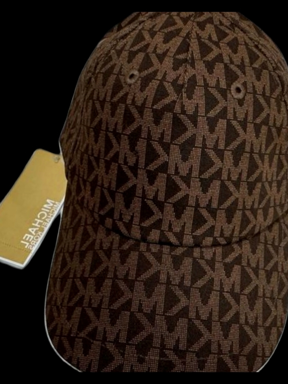 NEW Michael Kors Brown MK Monogram Baseball Hat